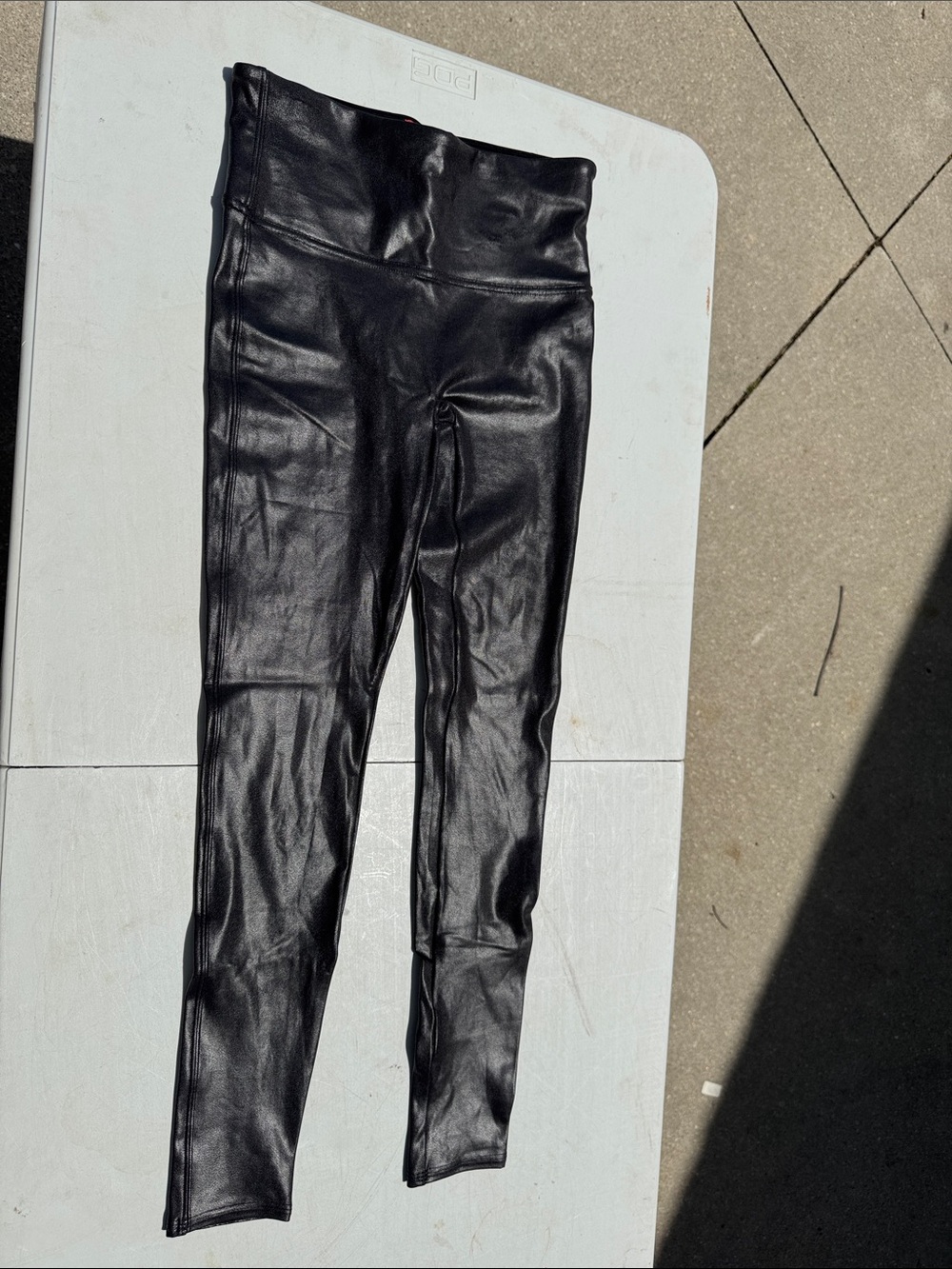 SPANX Faux Leather High-Rise Jeggings - Black